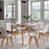 IDMarket Lot de 6 chaises scandinaves blanches* Collection Scandinave|Salle À Manger Complète