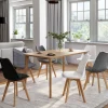 IDMarket Lot de 6 chaises scandinaves mix color gris foncé, blanc, noir et velours patchworks* Collection Scandinave|Tables Et Chaises
