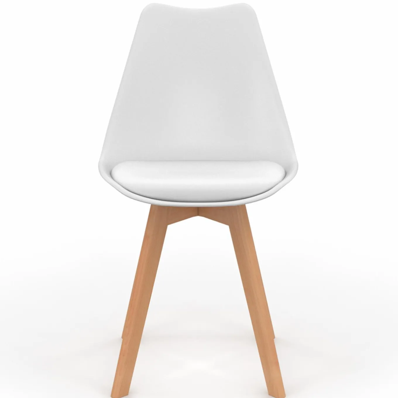 IDMarket Lot de 4 chaises scandinaves blanches* Collection Scandinave|Chaises