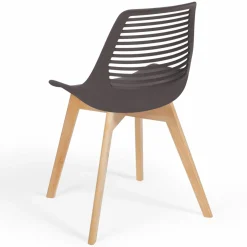 IDMarket Lot de 6 chaises scandinaves dépareillées dossier ajouré* Collection Scandinave|Salle À Manger Complète