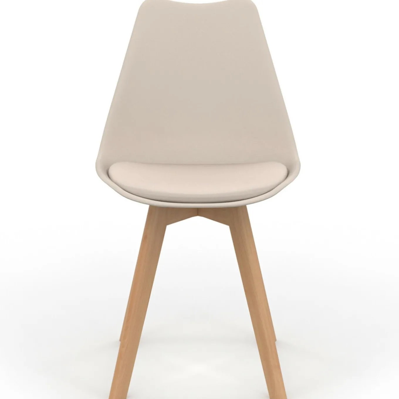 IDMarket Lot de 4 chaises scandinaves beige pour salle à manger* Salle À Manger Complète|Tables Et Chaises