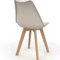 IDMarket Lot de 4 chaises scandinaves beige pour salle à manger* Salle À Manger Complète|Tables Et Chaises