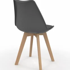 IDMarket Lot de 6 chaises scandinaves mix color bleues, grises et jaunes* Collection Scandinave|Chaises