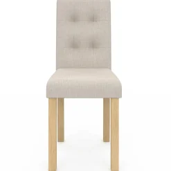 IDMarket Lot de 6 chaises scandinaves capitonnées beiges* Salle À Manger Complète|Tables Et Chaises