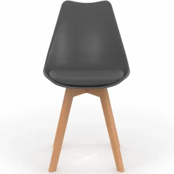 IDMarket Lot de 4 chaises scandinaves grises* Collection Scandinave|Salle À Manger Complète