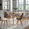 IDMarket Lot de 6 chaises scandinaves mix color taupe, beige et blanc* Collection Scandinave|Chaises