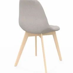 IDMarket Lot de 6 chaises scandinaves en tissu mix color beige, gris clair, bleu canard et gris foncé* Collection Scandinave|Salle À Manger Complète