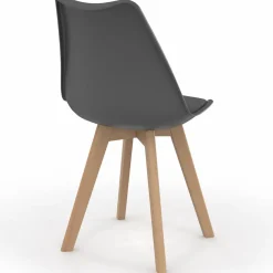 IDMarket lot de 6 chaises scandinaves gris foncé et gris clair mix color* Collection Scandinave|Chaises