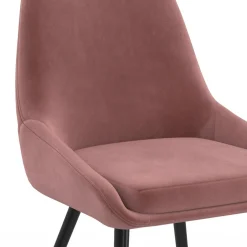 IDMarket Lot de 4 chaises THALYA en velours mix color crème, gris clair, gris foncé, rose avec accoudoirs* Chaises|Tables Et Chaises