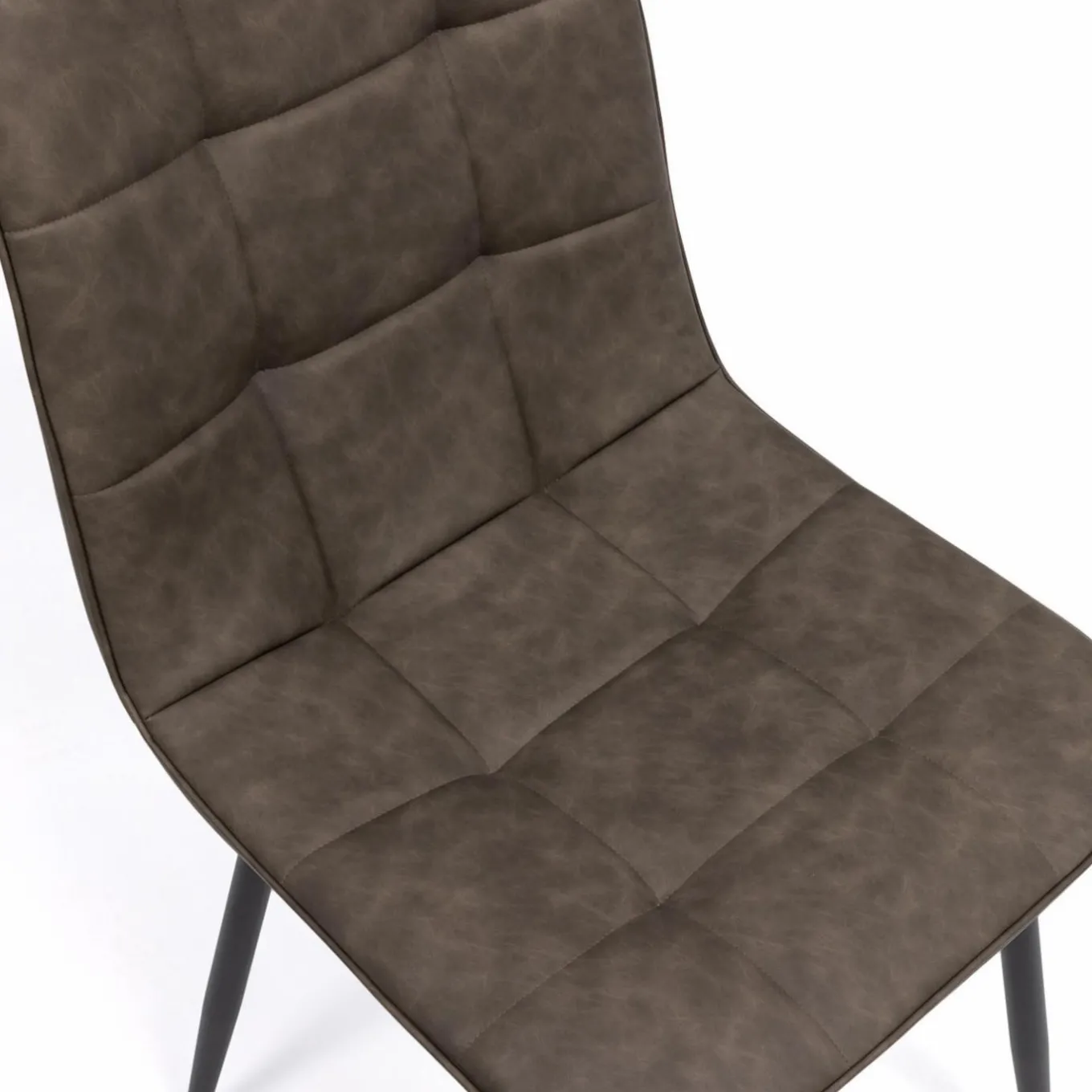 IDMarket Lot de 6 chaises vintage en PU marron* Collection Vintage|Collection Moderne