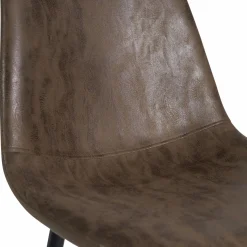 IDMarket Lot de 6 chaises vintage marron pour salle à manger* Collection Vintage|Collection Industrielle