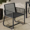 IDMarket Lot de 2 fauteuils de jardin métal et cordage gris* Fauteuils De Jardin