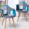 IDMarket Lot de 2 fauteuils scandinaves bleus* Collection Agencement Magasin|Collection Scandinave