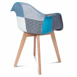 IDMarket Lot de 2 fauteuils scandinaves bleus* Collection Agencement Magasin|Collection Scandinave