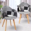 IDMarket Lot de 2 fauteuils scandinaves noirs gris et blancs* Collection Agencement Magasin|Collection Scandinave