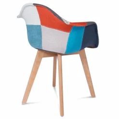 IDMarket Lot de 2 fauteuils scandinaves multicolores* Collection Agencement Magasin|Collection Scandinave