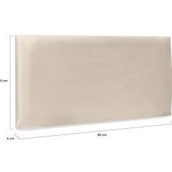 IDMarket Lot de 6 panneaux muraux pour tête de lit 180 cm en tissu effet suédé beige* Collection Moderne|Chambre Complète Adulte