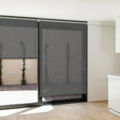 IDMarket Lot de 2 stores enrouleurs tamisants L.124 x H. 225 CM pour pergola gris anthracite* Accessoires Pergolas Et Tonnelles|Pergolas