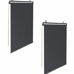 IDMarket Lot de 2 stores enrouleurs gris pour pergola* Accessoires Pergolas Et Tonnelles