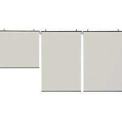 IDMarket Lot de 3 stores enrouleurs écru pour pergola* Accessoires Pergolas Et Tonnelles