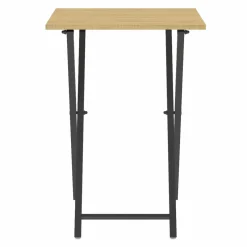 IDMarket Lot de 2 tables d'appoint pliantes bois et métal* Tables Hautes|Tables Basses