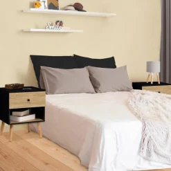 IDMarket Lot de 2 tables de chevet scandinaves bois et noir 1 tiroir* Meubles Tiroirs|Meubles Bas