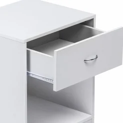 IDMarket Lot de 2 tables de chevet blanches en bois* Meubles Blancs|Collection Design