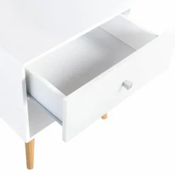 IDMarket Lot de 2 tables de chevet scandinaves bois blanc 1 tiroir* Meubles Tiroirs|Meubles Bas