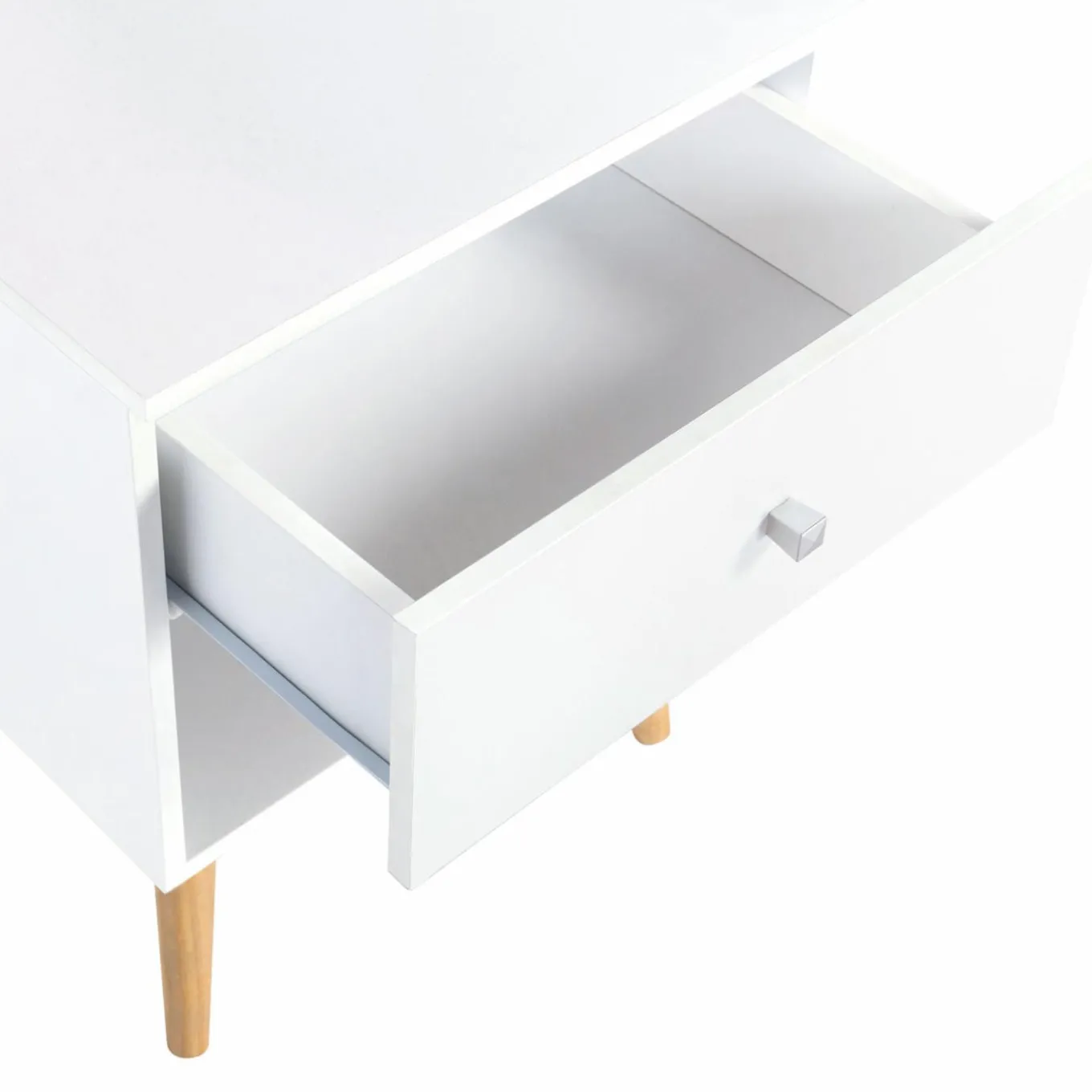 IDMarket Lot de 2 tables de chevet scandinaves bois blanc 1 tiroir* Meubles Tiroirs|Meubles Bas