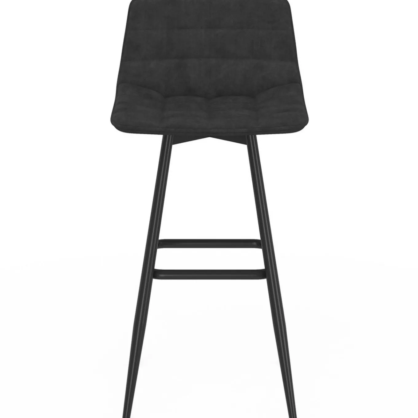 IDMarket Lot de 2 tabourets de bar en velours noir* Collection Vintage|Tabourets De Bar