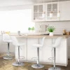 IDMarket Lot de 4 tabourets de bar blanc réglables pied métal* Collection Contemporaine|Tabourets De Bar