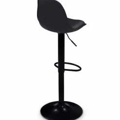 IDMarket Lot de 2 tabourets de bar noir réglables* Collection Contemporaine|Tabourets De Bar