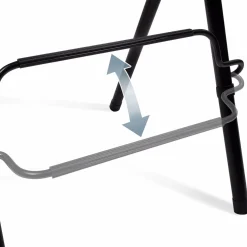 IDMarket Lot de 4 tabourets hauts pliants industriels noir et bois* Tabourets De Bar|Chaises De Bar