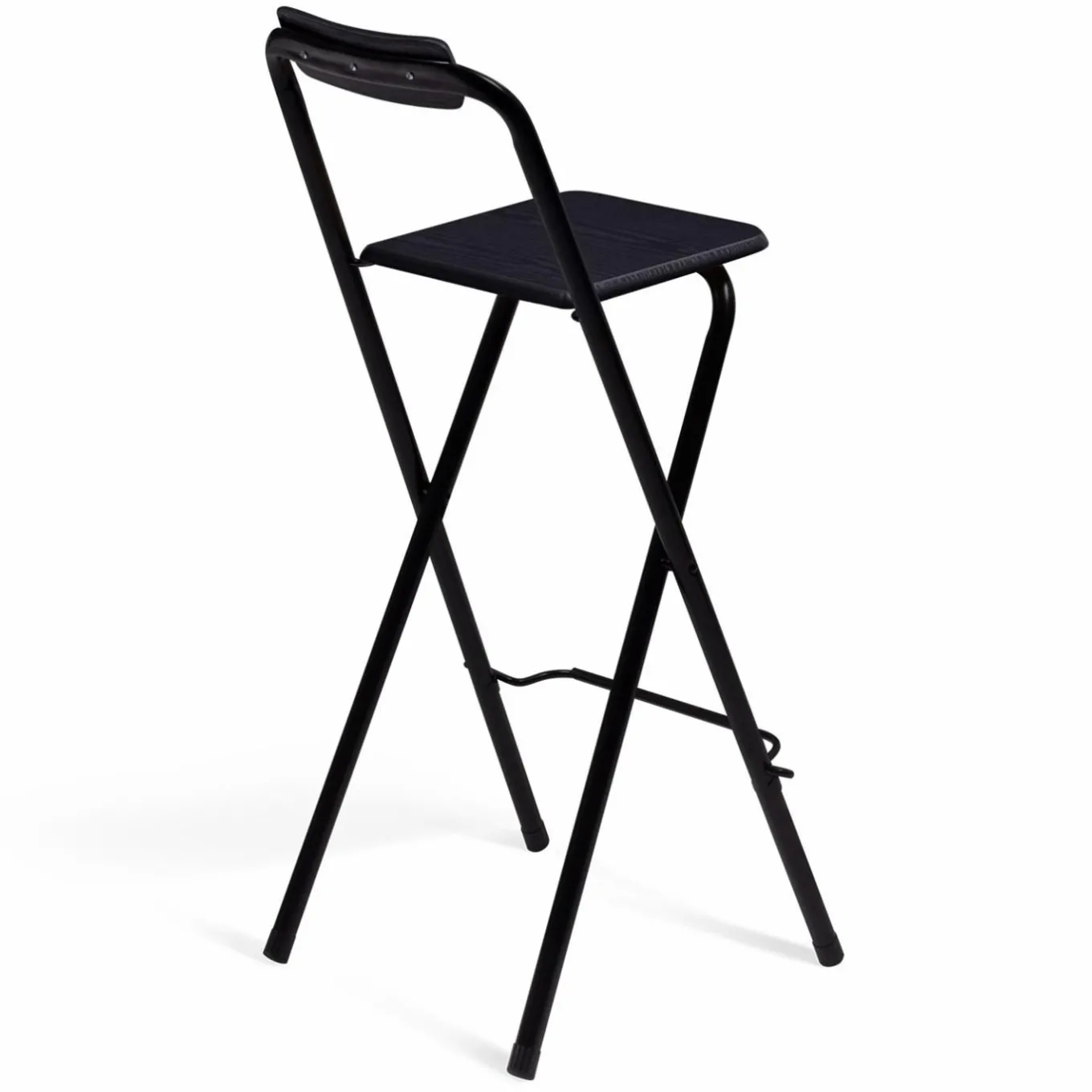 IDMarket Lot de 4 tabourets hauts pliants noirs* Collection Contemporaine|Tabourets De Bar