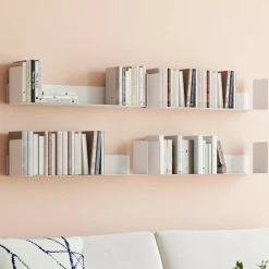 IDMarket Lot de 4 étagères blanches 60x15 cm pour livres* Etagères|Collection Industrielle