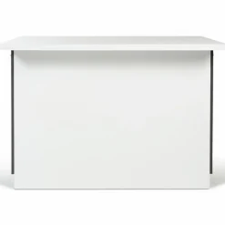 IDMarket Îlot de cuisine blanc et gris 120 cm* Meubles Hauts|Collection Design