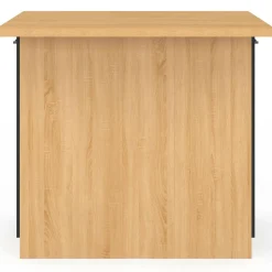 IDMarket Îlot de cuisine imitation hêtre avec 4 portes noires 100 cm* Collection Design|Collection Moderne