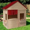 IDMarket Maisonnette pour enfants en bois pour l’extérieur avec jardinières*Enfant Jeux Enfant|Loisirs Et Jeux D'Exterieur