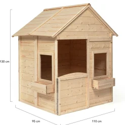 IDMarket Maisonnette pour enfants en bois pour l’extérieur avec jardinières*Enfant Jeux Enfant|Loisirs Et Jeux D'Exterieur