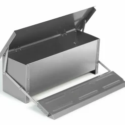 IDMarket Mangeoire automatique en acier pour poules* Accessoires Animaux|Accessoires Poulailler