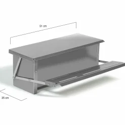 IDMarket Mangeoire automatique en acier pour poules* Accessoires Animaux|Accessoires Poulailler