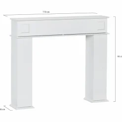 IDMarket Manteau de cheminée console décorative avec rangement* Accessoires Cheminée|Décoration Et Accessoires