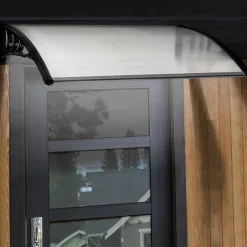 IDMarket Marquise avec led solaires 80x120 cm* Auvents Et Marquises De Porte