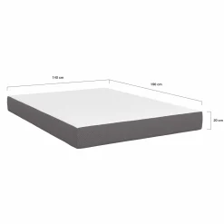 IDMarket Matelas à mémoire de forme 140x190 épaisseur 20 cm* Collection Contemporaine|Lits Avec Sommier
