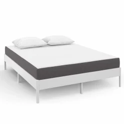 IDMarket Matelas 160x200 cm à mémoire de forme épaisseur 20 cm blanc et gris* Collection Contemporaine|Chambre Complète Adulte