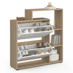 IDMarket Meuble à chaussures 2 portes avec étagère* Petits Meubles|Meubles À Chaussures