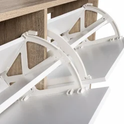 IDMarket Meuble à chaussures bois imitation hêtre 4 portes blanches* Petits Meubles|Meubles À Chaussures