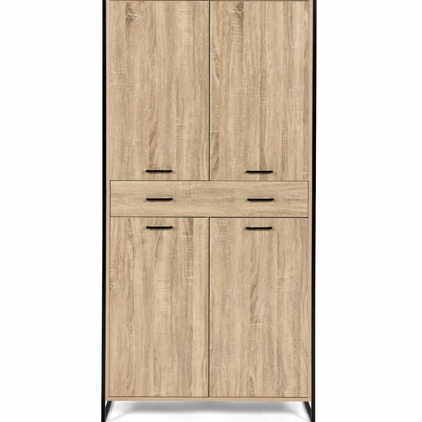 IDMarket Meuble à chaussures design industriel 4 portes 1 tiroir* Meubles Tiroirs|Petits Meubles