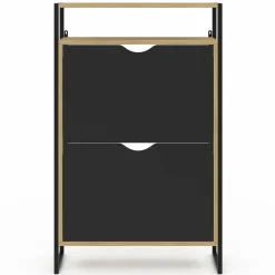 IDMarket Meuble à chaussures industriel avec 2 portes et étagère* Meubles À Chaussures|Vestiaires Et Meubles D'Entrée