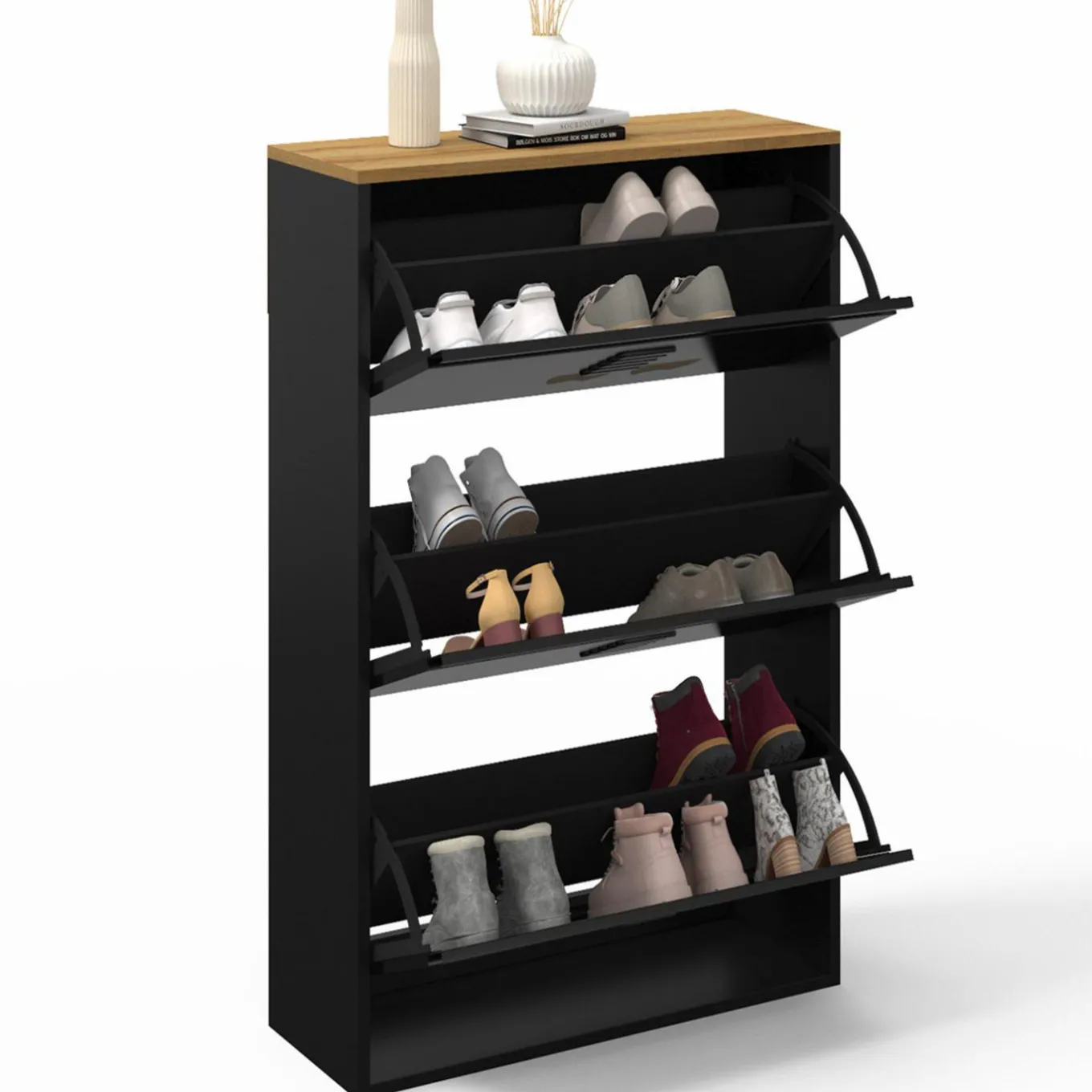 IDMarket Meuble à chaussures industriel grande capacité 18 paires* Rangement Et Accessoires|Collection Métal